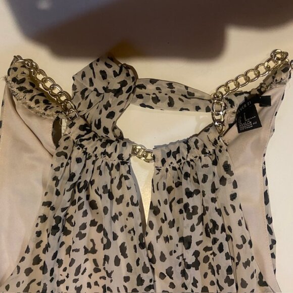ANIMAL PRINT CHIFFON DRESS - Picture 2 of 5